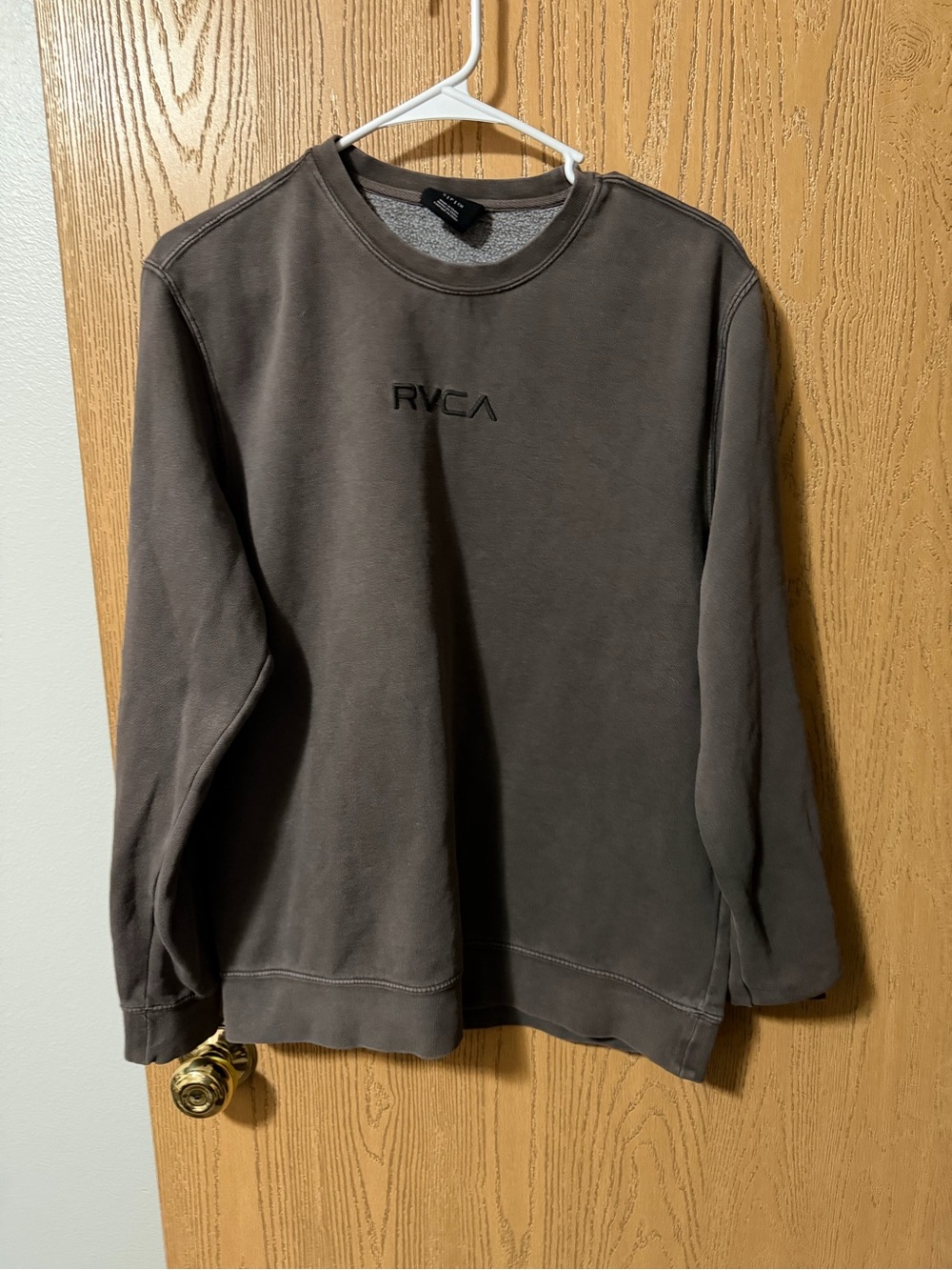RVCA Men's Crewneck Sweatshirt in Faded Brown